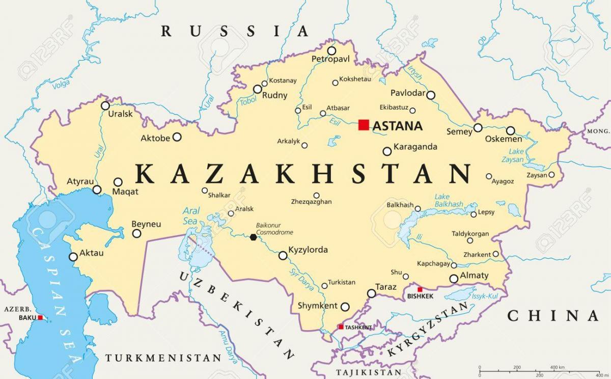 מפה של קזחסטן אסטנה