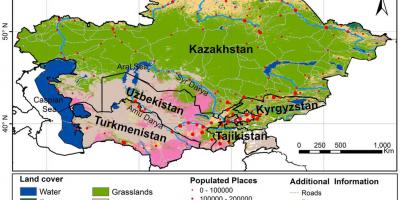 מפה של קזחסטן האקלים