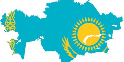 מפה של דגל קזחסטן