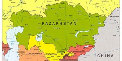 מפה של קזחסטן מפת אסיה