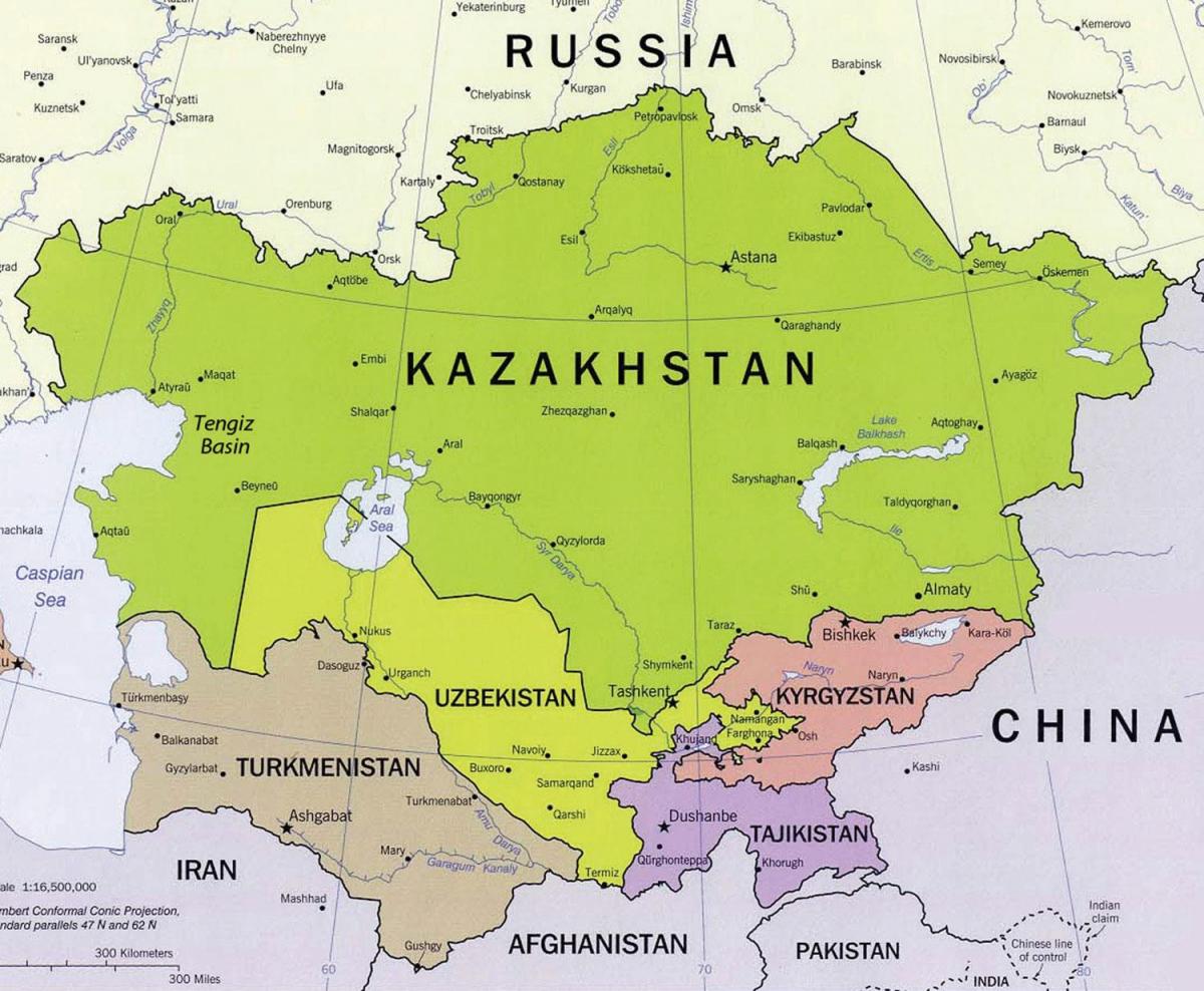 מפה של tengiz קזחסטן