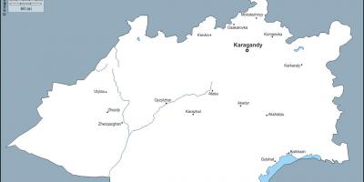 מפה של לואנדהasia. kgm קזחסטן