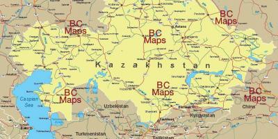 קזחסטן ערים מפה
