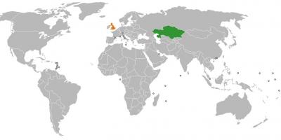קזחסטן מקום על מפת העולם